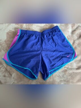 Nike Dri-Fit Athletic Shorts, Purple/Pink/Aqua, Girls’ Size XL